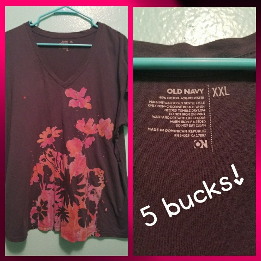 OLD NAVY xxl Boho Floral Graphic tee